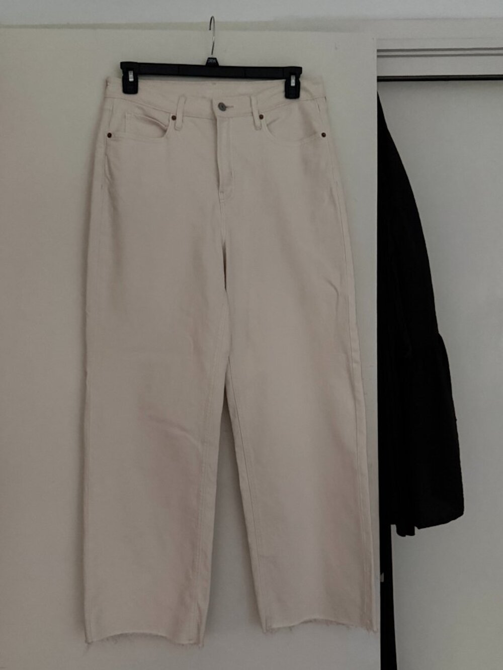 Old Navy Women's Cream Denim wide leg Jeans size 12